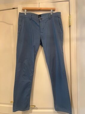 Boss Men's Slate Blue Chino Pants-sz 34-great condition